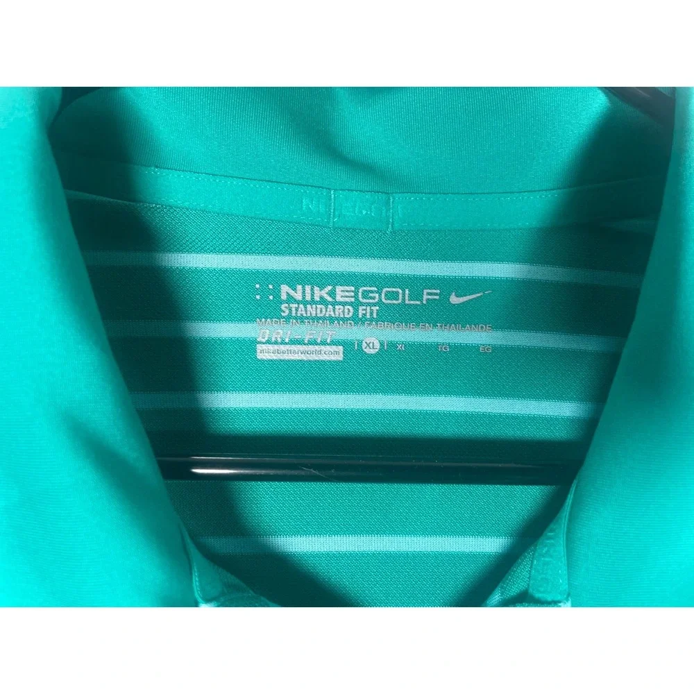 Nike Golf Pinehurst Putter Boy 1895 Men's Polo Shirt Green Striped Size XL